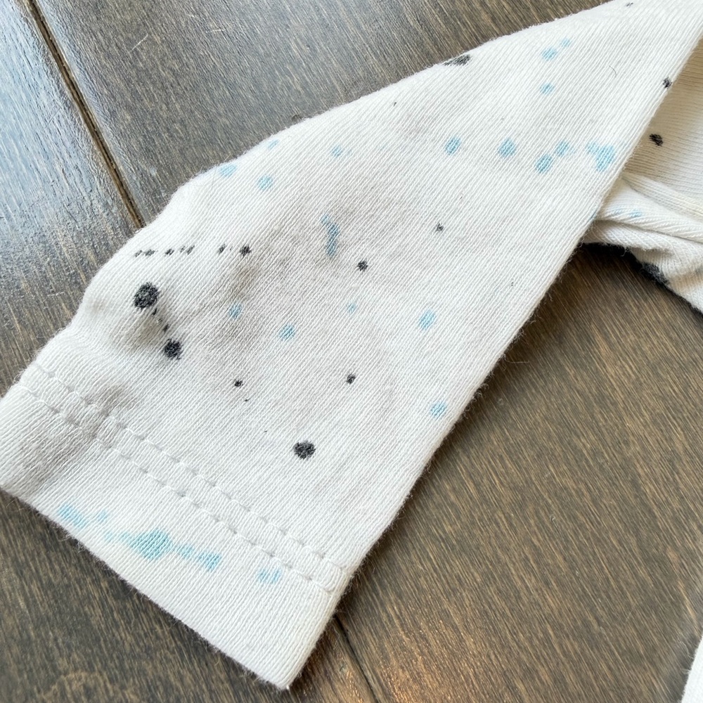 Cream & Blue Splatter-Print Kids Set - Picture 4 of 12